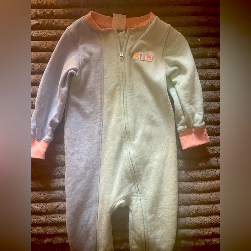 Kith Infant Onesie in Soft Pink, Baby Blue and Mint 6-12 Months
